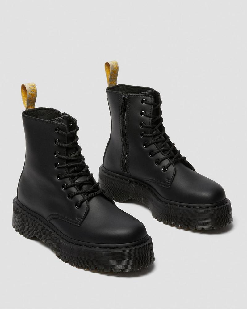 Botas Plataforma Dr Martens Vegan Jadon II Mono Hombre Negros | MX 244EBC